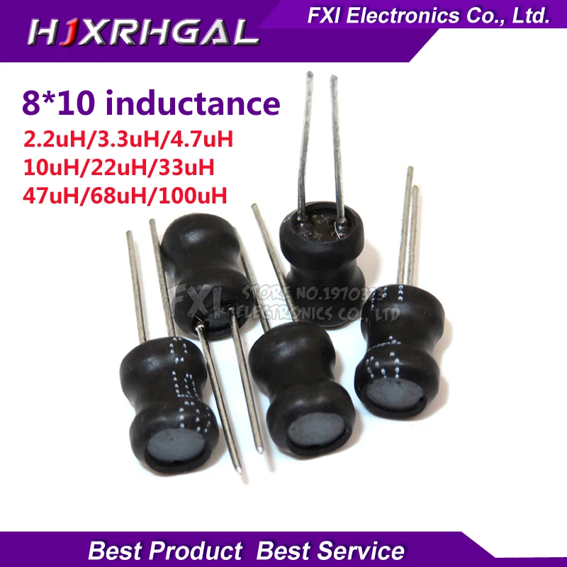 100pcs Unshielded Wirewound DIP power Inductor 0810(8*10mm) 2.2uH 3.3uH 4.7uH 10uH 22uH 33uH 47uH 68uH 100uH I-shaped inductance
100pcs Unshielded Wirewound DIP power Inductor 0810(8*10mm) 2.2uH 3.3uH 4.7uH 10uH 22uH 33uH 47uH 68uH 100uH I-shaped inductance