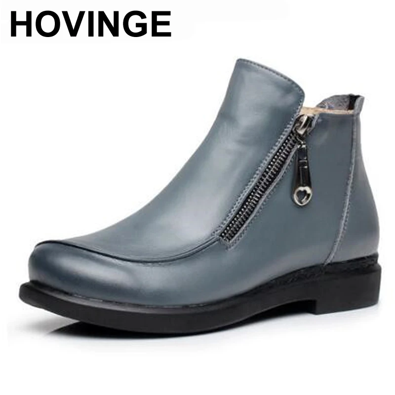 HOVINGE 2018 New Autumn Lady Winter Short Flat Heels Shoes Genuine Leather Boots Side Zipper Women Ankle Boots
HOVINGE 2018 New Autumn Lady Winter Short Flat Heels Shoes Genuine Leather Boots Side Zipper Women Ankle Boots