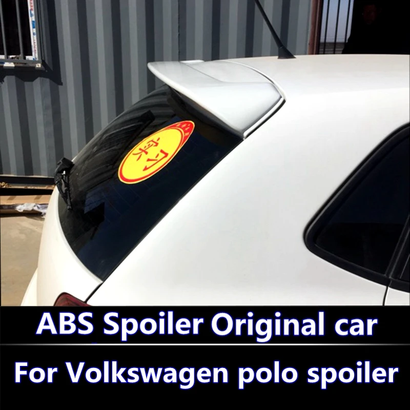 Для VW Polo 2010-2016 Спойлер ABS Материал заднего крыла автомобиля праймер цвет polo задний