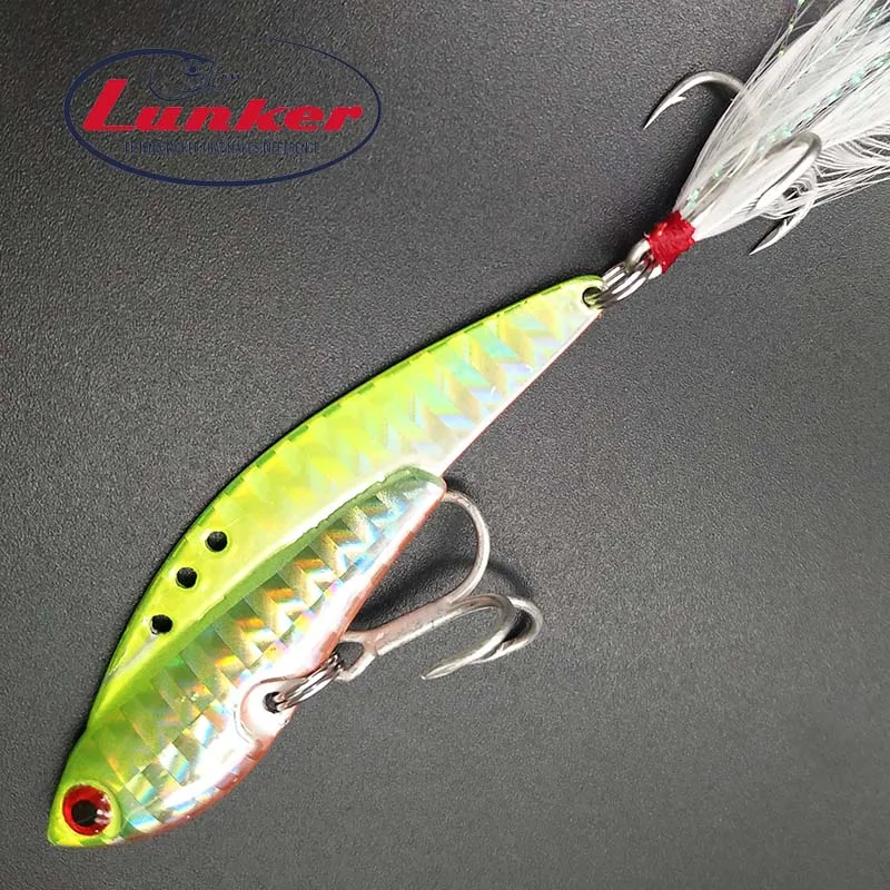 Lunker VIB 14g 17g 21 г 25 металла джиг приманка для рыбалки разъем бас перьевой крючок рот