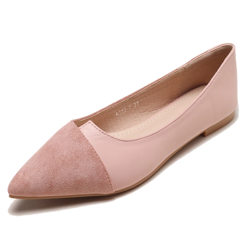 2019 spring new shallow mouth wild flat shoes fairy wind peas pointed single women's boat | Обувь