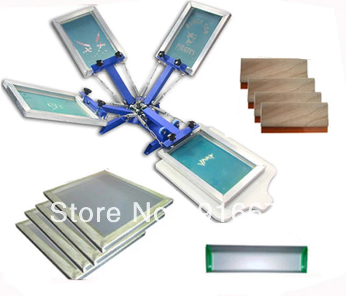 FAST and FREE shipping! 4 color silk screen printing kit t-shirt printer press equipment carousel stretched frame squeegee
FAST and FREE shipping! 4 color silk screen printing kit t-shirt printer press equipment carousel stretched frame squeegee