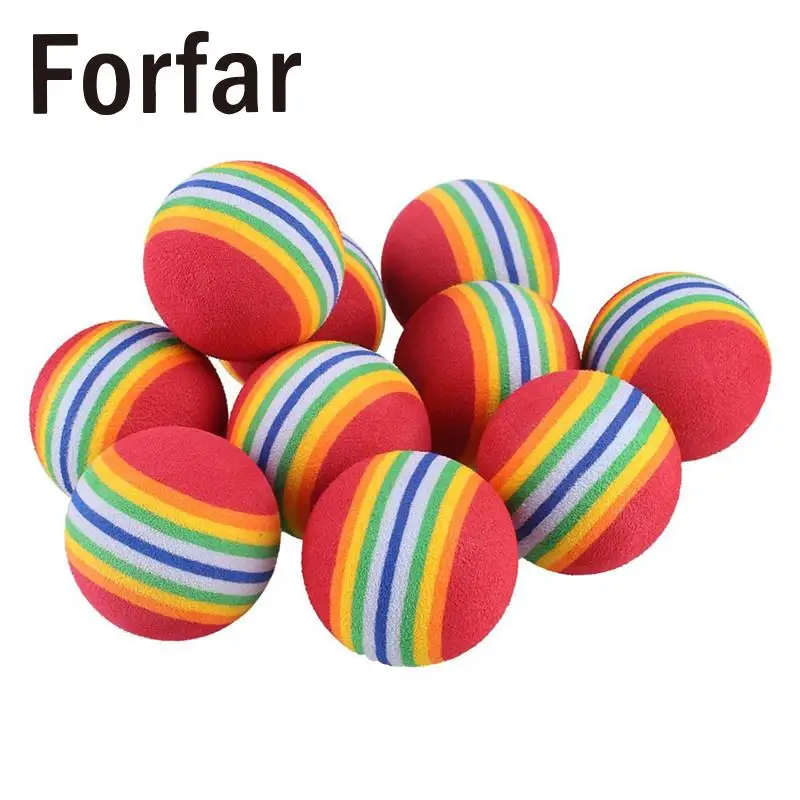 Forfar 10Pcs/lot Rainbow Stripe Foam Sponge Golf Tennis Ball Swing Practice Training Golf Ball Size
Forfar 10Pcs/lot Rainbow Stripe Foam Sponge Golf Tennis Ball Swing Practice Training Golf Ball Size