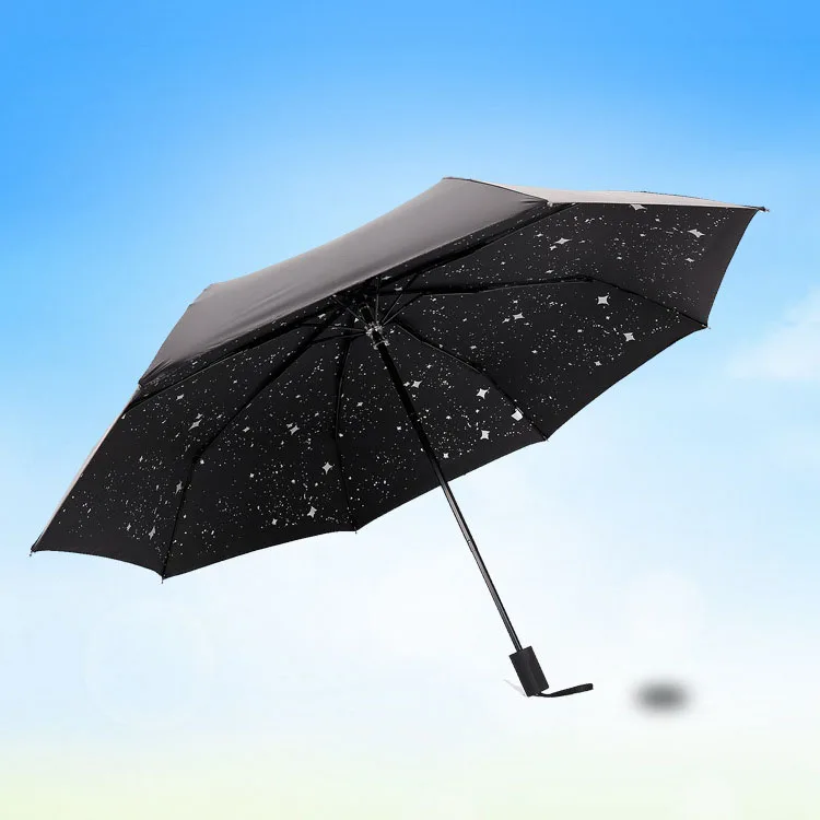Star Sky Umbrella Three Folding Women Men Rain parasol Black Coating Umbrella Creative Novelty Items Star Sign Umbrellas
Star Sky Umbrella Three Folding Women Men Rain parasol Black Coating Umbrella Creative Novelty Items Star Sign Umbrellas