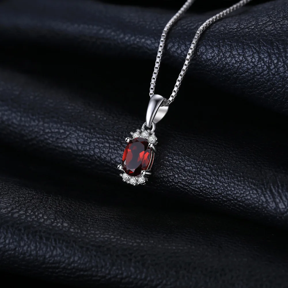 Jewelrypalace 1.2ct овальный Природный гранат Подвески для Для женщин 925 серебро Мода