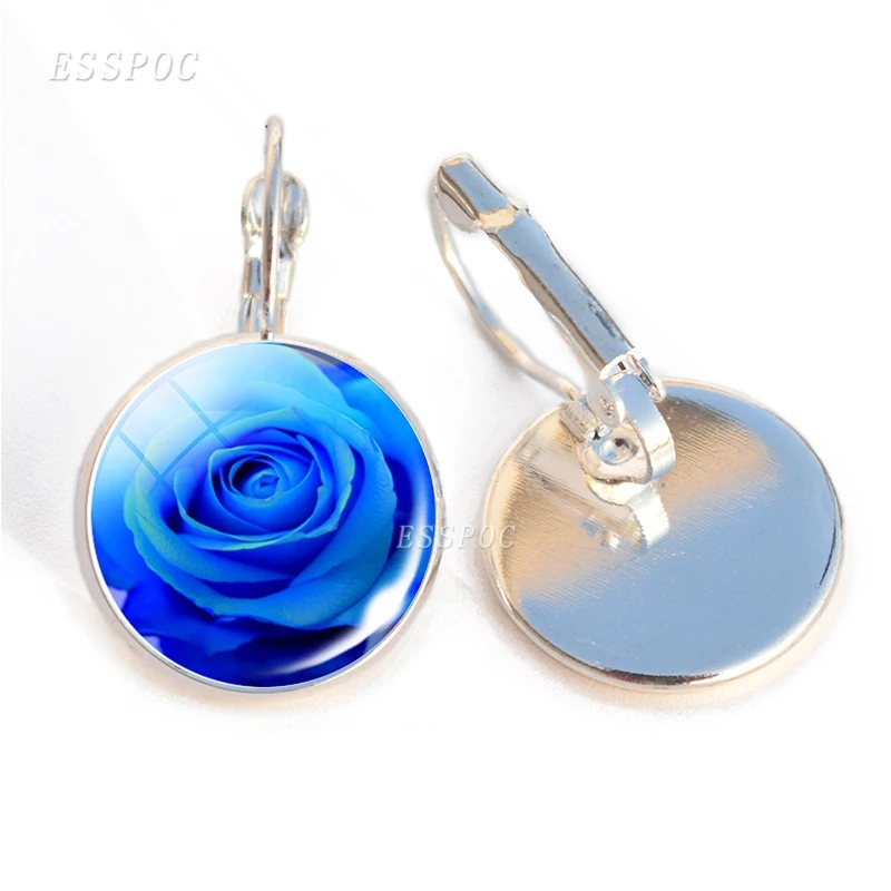 Ladies Fashion Diy Blue Enchantress Earring Hook Flowers Jewelry Rose Photo Glass Cabochon Hook Earrings Handmade Gifts for Her
Ladies Fashion Diy Blue Enchantress Earring Hook Flowers Jewelry Rose Photo Glass Cabochon Hook Earrings Handmade Gifts for Her