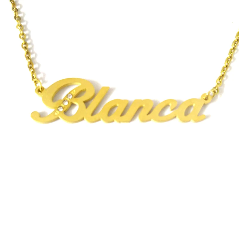 FairLadyHood Personalized Gold Chain Blanca Name Necklaces Colar For Women Bridesmaid Gift Best Friend Custom Jewelry
FairLadyHood Personalized Gold Chain Blanca Name Necklaces Colar For Women Bridesmaid Gift Best Friend Custom Jewelry