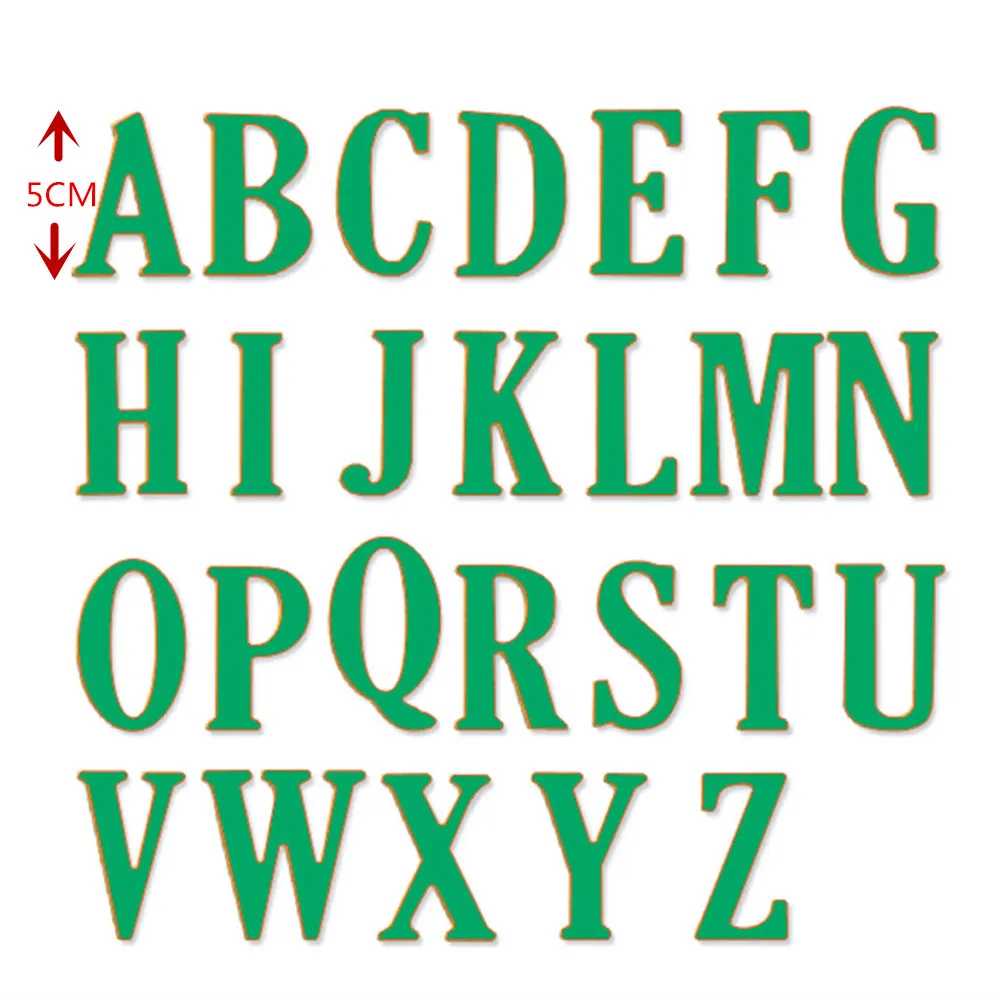 New 5cm Large English Letters Alphabets Set Metal Cutting Dies Stencil for DIY Scrapbooking Photo Album Paper Cards Decor Crafts
New 5cm Large English Letters Alphabets Set Metal Cutting Dies Stencil for DIY Scrapbooking Photo Album Paper Cards Decor Crafts