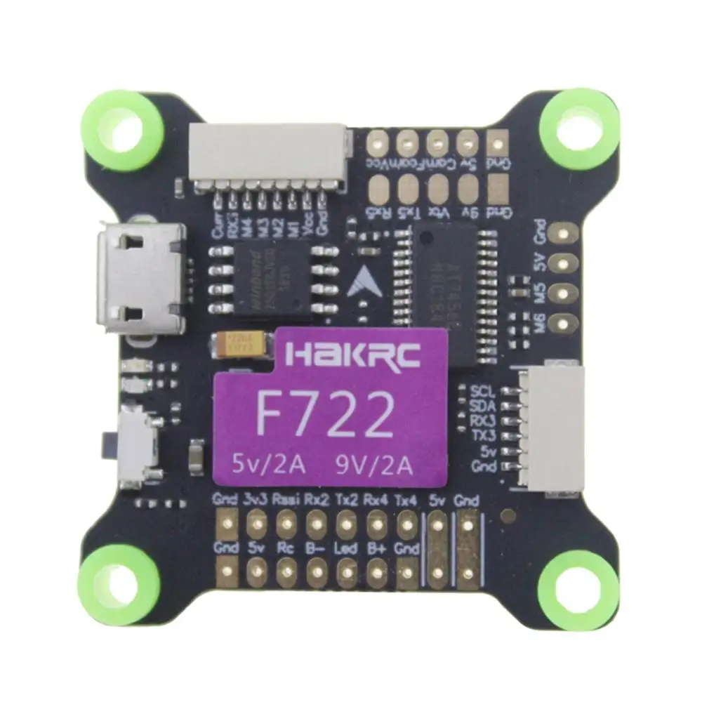 Контроллер полета HAKRC F722, 5 В, 9 В, двойной BEC, встроенный контроллер osd 3-9S для радиоуправляемого гоночного дрона, FPV, квадрокоптера, DIY
Контроллер полета HAKRC F722, 5 В, 9 В, двойной BEC, встроенный контроллер osd 3-9S для радиоуправляемого гоночного дрона, FPV, квадрокоптера, DIY