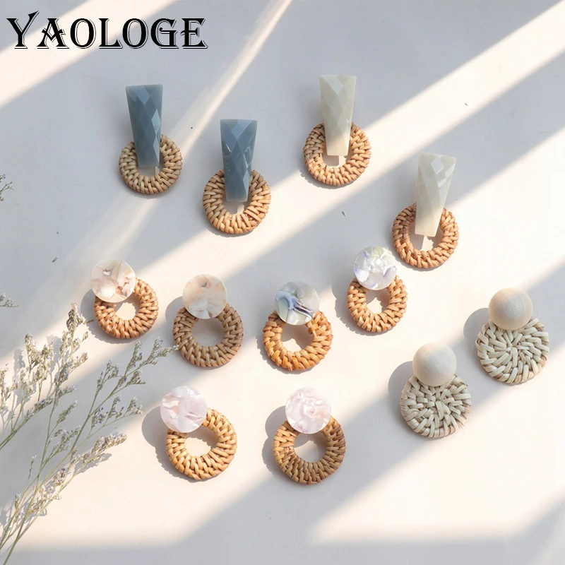 Женские Висячие серьги YAOLOGE круглые висячие в богемном стиле с геометрическим