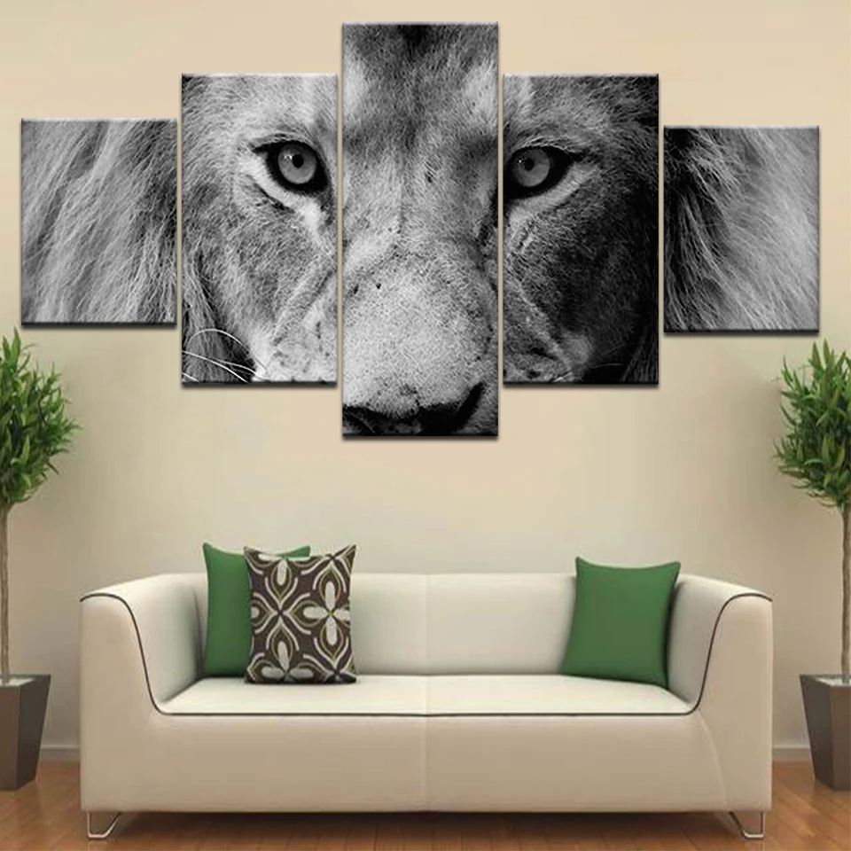 Modern Type Poster Wall Modular Picture Home Decor 5 Panels Animal Lion Painting Frame Art Print On Canvas For Living Room
Modern Type Poster Wall Modular Picture Home Decor 5 Panels Animal Lion Painting Frame Art Print On Canvas For Living Room