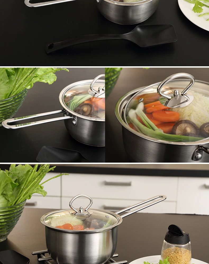 1300ml Milk Pan Stainless Steel Non-stick Pan Small Soup Pot Baby Hot Milk Noodle Pot Cooker instant pot cook Pan Kitchen Pots
1300ml Milk Pan Stainless Steel Non-stick Pan Small Soup Pot Baby Hot Milk Noodle Pot Cooker instant pot cook Pan Kitchen Pots