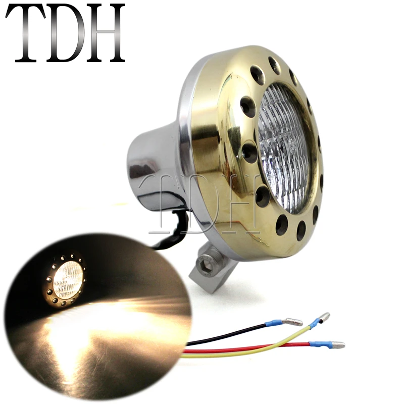 H4 12V 55/60W HI/LO Beam Motorcycle 4.5" Headlight Retro Front Polish Brass Head Lamp Universal For Harley Cafe Racer Bobber
H4 12V 55/60W HI/LO Beam Motorcycle 4.5" Headlight Retro Front Polish Brass Head Lamp Universal For Harley Cafe Racer Bobber
