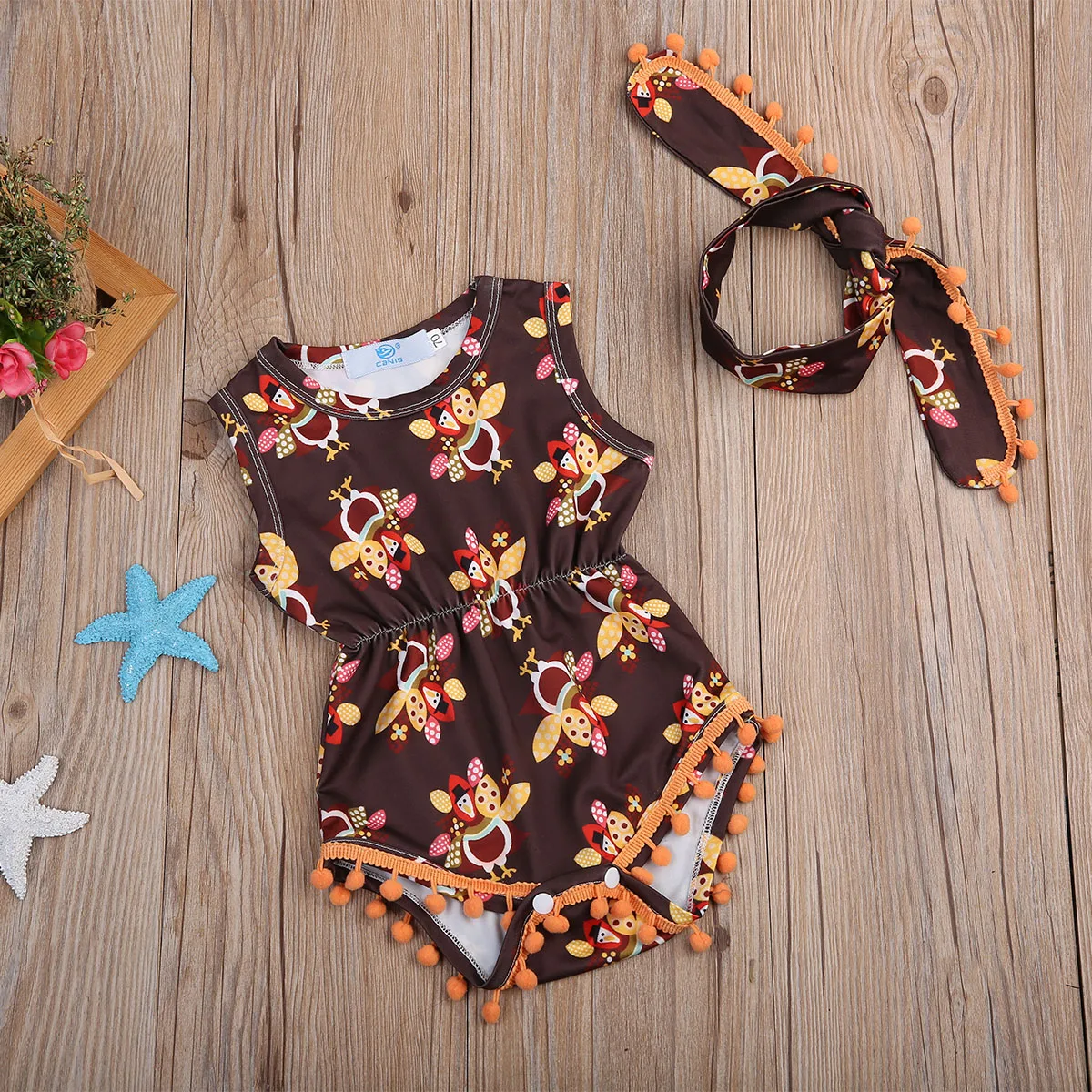 Newborn Baby Girl Tassels Bodysuit Headband Jumpsuit Outfits Sunsuit 2PCS Set Clothes Fashion Sleeveless Print O-neck Clothing
Newborn Baby Girl Tassels Bodysuit Headband Jumpsuit Outfits Sunsuit 2PCS Set Clothes Fashion Sleeveless Print O-neck Clothing