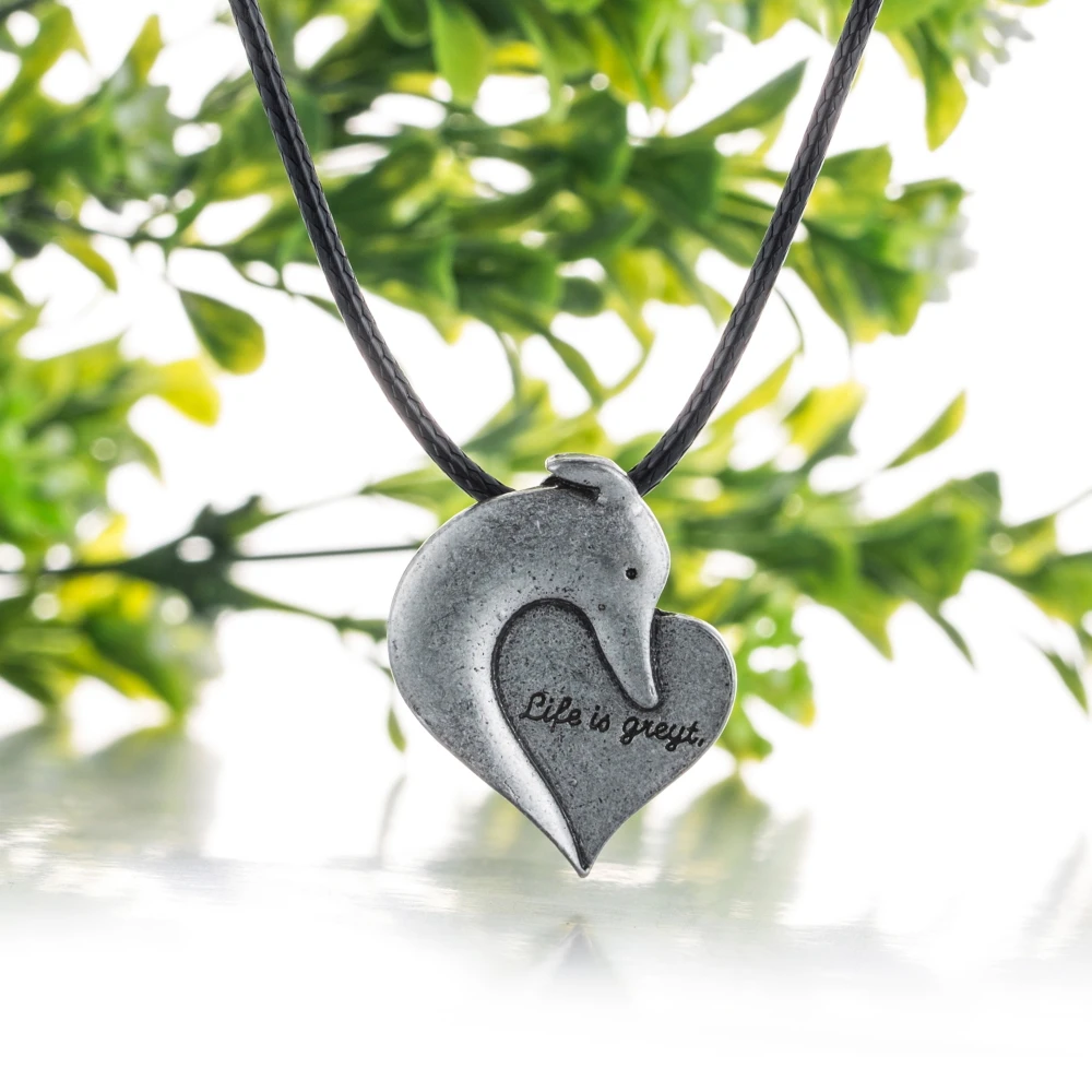 Greyhound Love Heart Necklace Life Is Greyt Necklaces Pendants Valentine's Day Gift for Greyhound Lover Italian Galgo Charm
Greyhound Love Heart Necklace Life Is Greyt Necklaces Pendants Valentine's Day Gift for Greyhound Lover Italian Galgo Charm
