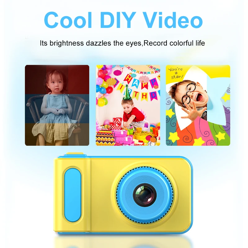 Детская камера 1080p HD 2 дюйма большой экран цифровая игрушка детский подарок на