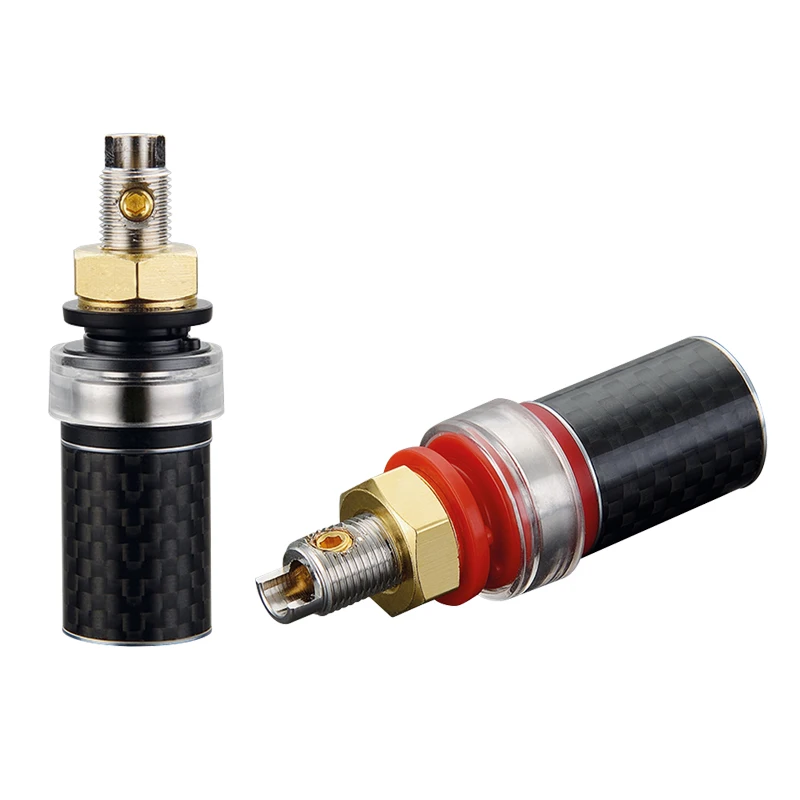 Viborg Hi-end 4 Pcs BP604R Pure Copper Rhodium Plated Carbon Fiber Audio Binding Post Speaker Terminal for Amplifier
Viborg Hi-end 4 Pcs BP604R Pure Copper Rhodium Plated Carbon Fiber Audio Binding Post Speaker Terminal for Amplifier