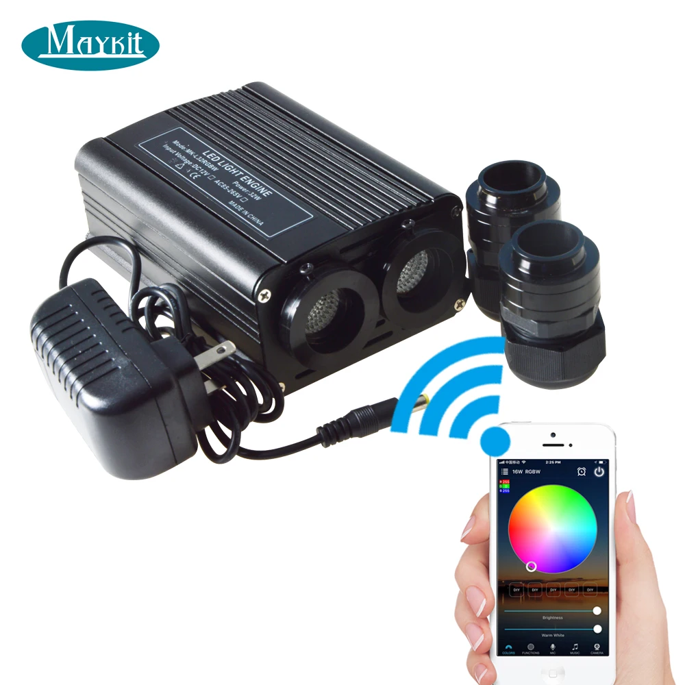 Maykit 32 Вт WiFi управление приложение для смартфона RGB RGBW светодиодный волоконно-оптический свет двигатель
Maykit 32 Вт WiFi управление приложение для смартфона RGB RGBW светодиодный волоконно-оптический свет двигатель
