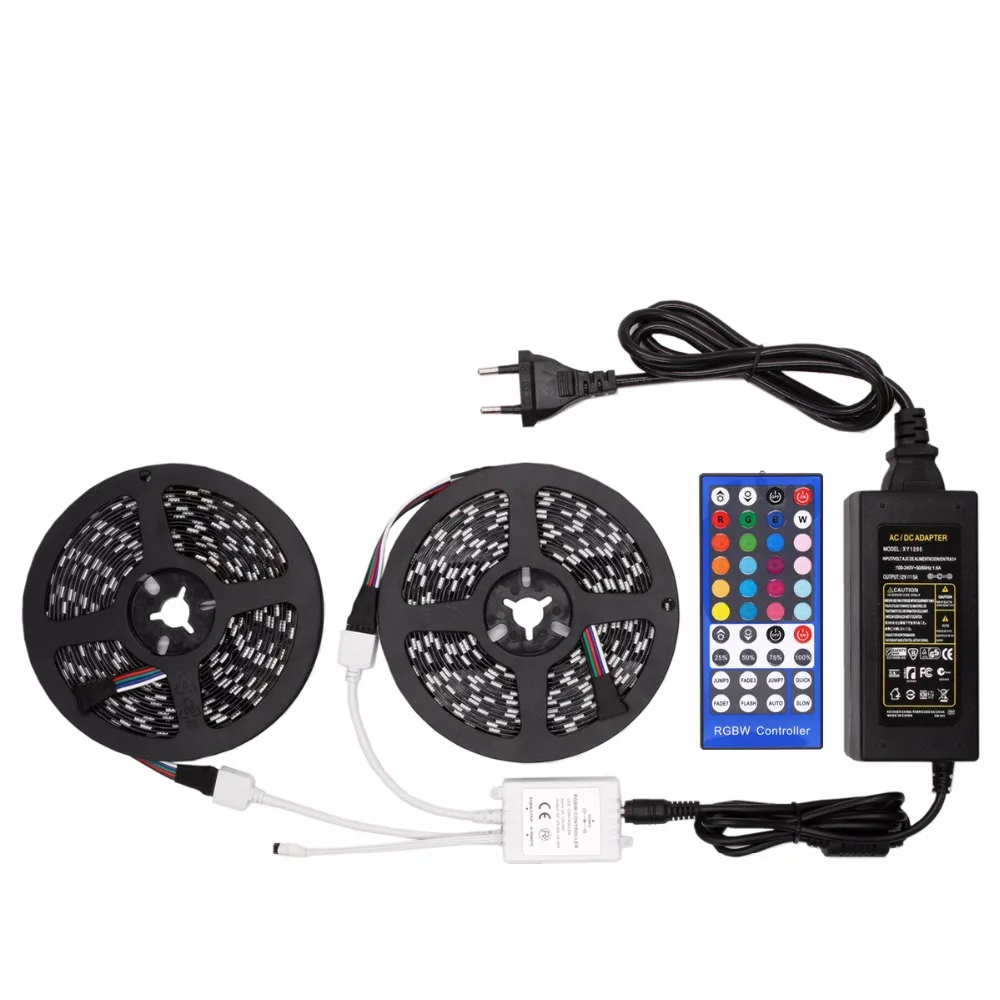 RGB Светодиодная лента Водонепроницаемая DC12V 5050 черная печатная плата wifi RGBWW RGBW