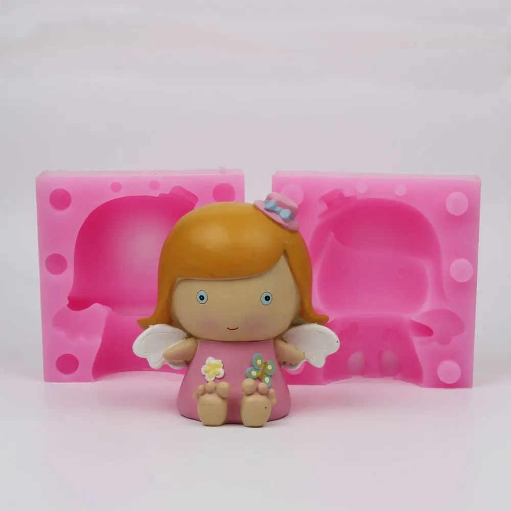WD014 High quality Silicone mold Beautiful angel girl shape handmade Resin clay plaster decoration mould diy fondant cake tools
WD014 High quality Silicone mold Beautiful angel girl shape handmade Resin clay plaster decoration mould diy fondant cake tools