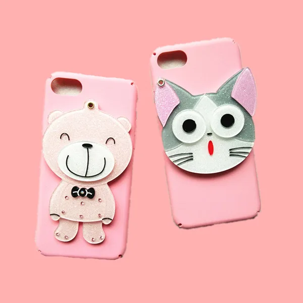 Для Iphone X XS 10 8 7 Чехол 3D Kawaii Cat Make Up зеркальный розовый матовый чехол для Iphone7 Plus 6 S 6s