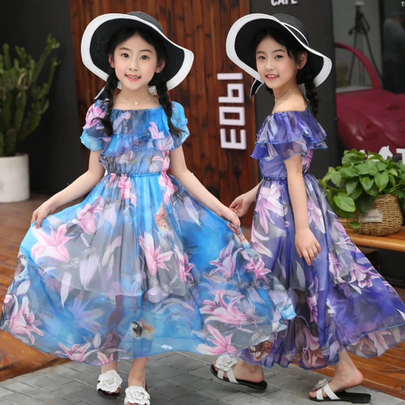 Princess girl dress elegant holiday beach bohomian summer boho floral print summer shoulderless dress flowers maxi long party
Princess girl dress elegant holiday beach bohomian summer boho floral print summer shoulderless dress flowers maxi long party