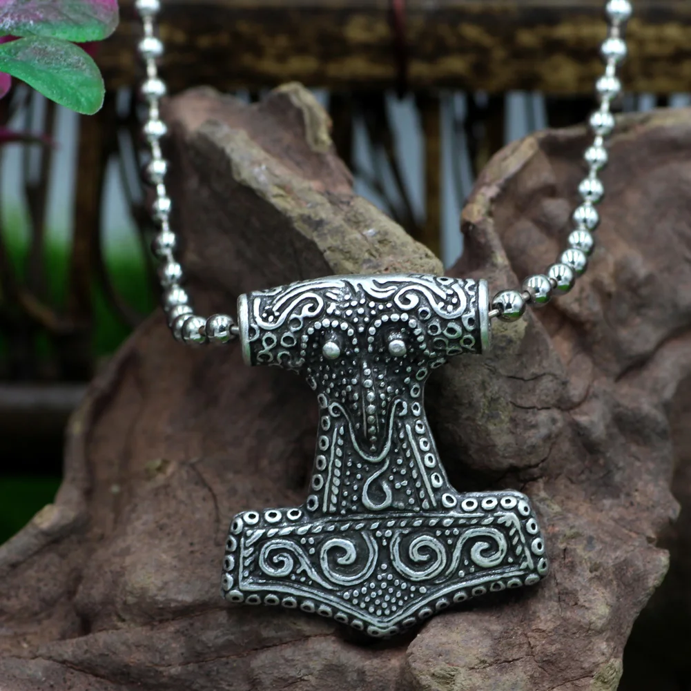 Викинг норвежский Odin вороны Thors Mjolnir Hammer мужское ожерелье с подвеской для