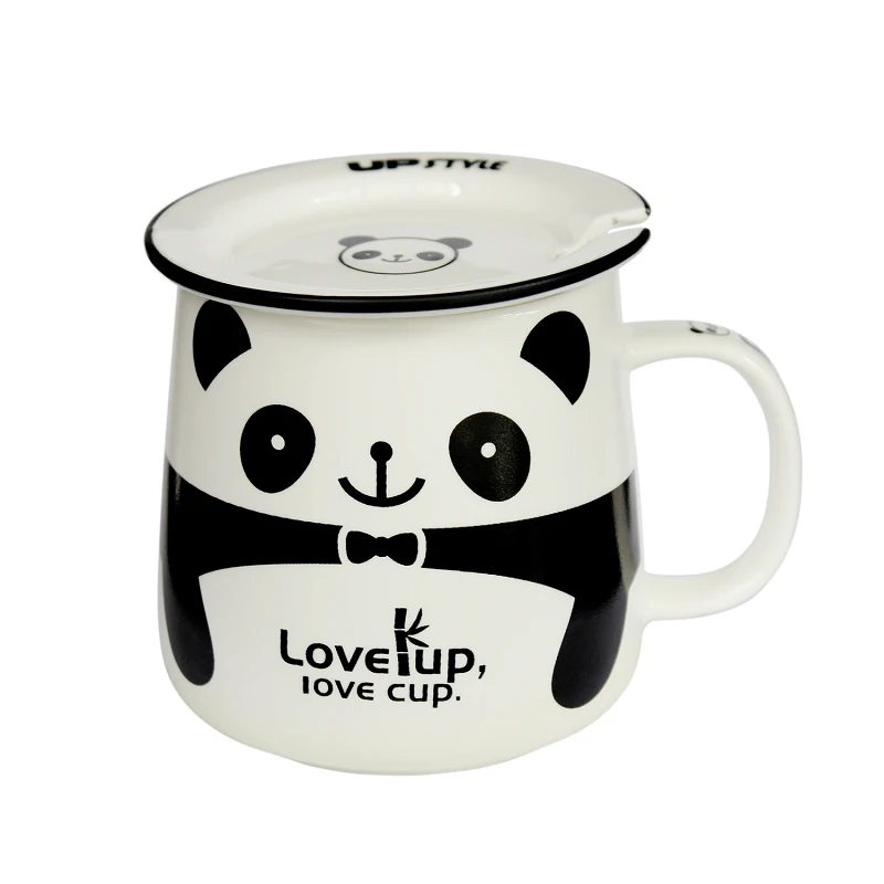 Cute Panda Cup Lidded Cartoon Black and white cup Ceramic coffee Mug with lid coffee spoon
Cute Panda Cup Lidded Cartoon Black and white cup Ceramic coffee Mug with lid coffee spoon