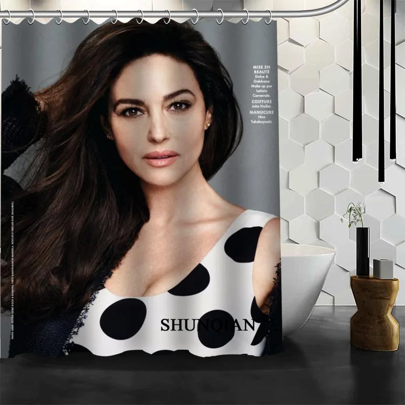 New Arrival Monica Bellucci Shower Curtain Polyester Fabric Printing Bathroom Curtain Waterproof Bathroom Products With Hook
New Arrival Monica Bellucci Shower Curtain Polyester Fabric Printing Bathroom Curtain Waterproof Bathroom Products With Hook