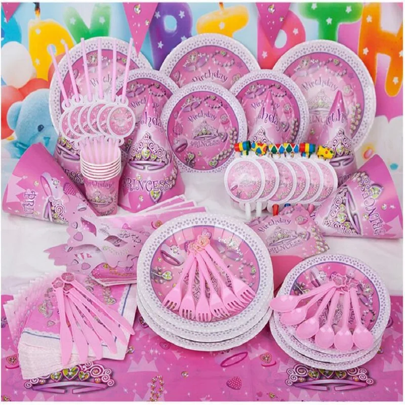 90PCS Birthday Princess Theme Party Disposable Tableware Sets Paper Plate Dishes For Kids Food Grade Baby Shower Party Supplies
90PCS Birthday Princess Theme Party Disposable Tableware Sets Paper Plate Dishes For Kids Food Grade Baby Shower Party Supplies