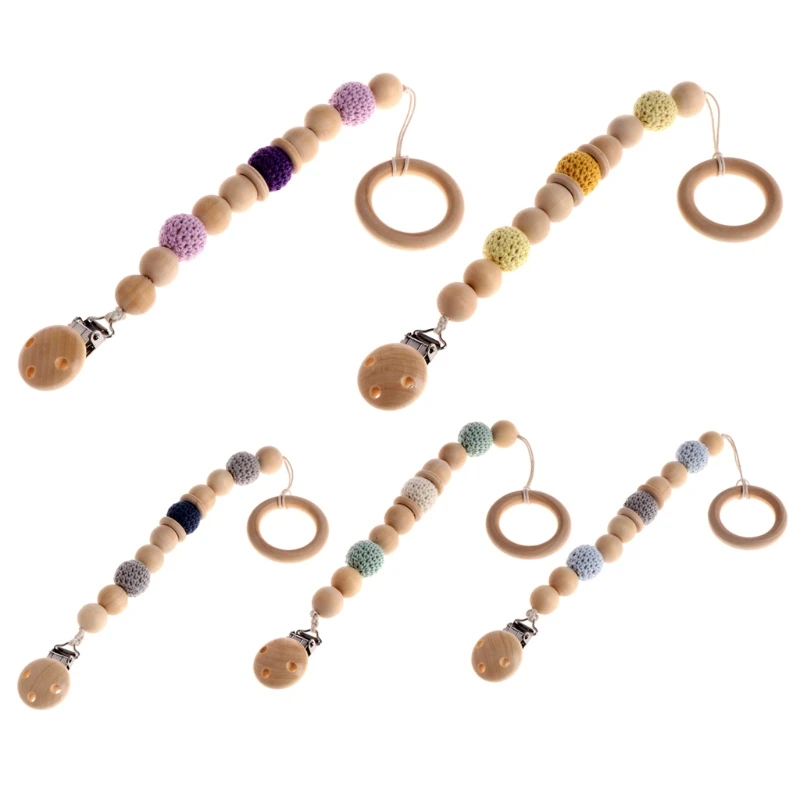 Infant Knit Beads Pacifier Chain Baby Wooden Bead Loop Pacifier Holder Clip Nipple Teether Dummy Strap Chain
Infant Knit Beads Pacifier Chain Baby Wooden Bead Loop Pacifier Holder Clip Nipple Teether Dummy Strap Chain