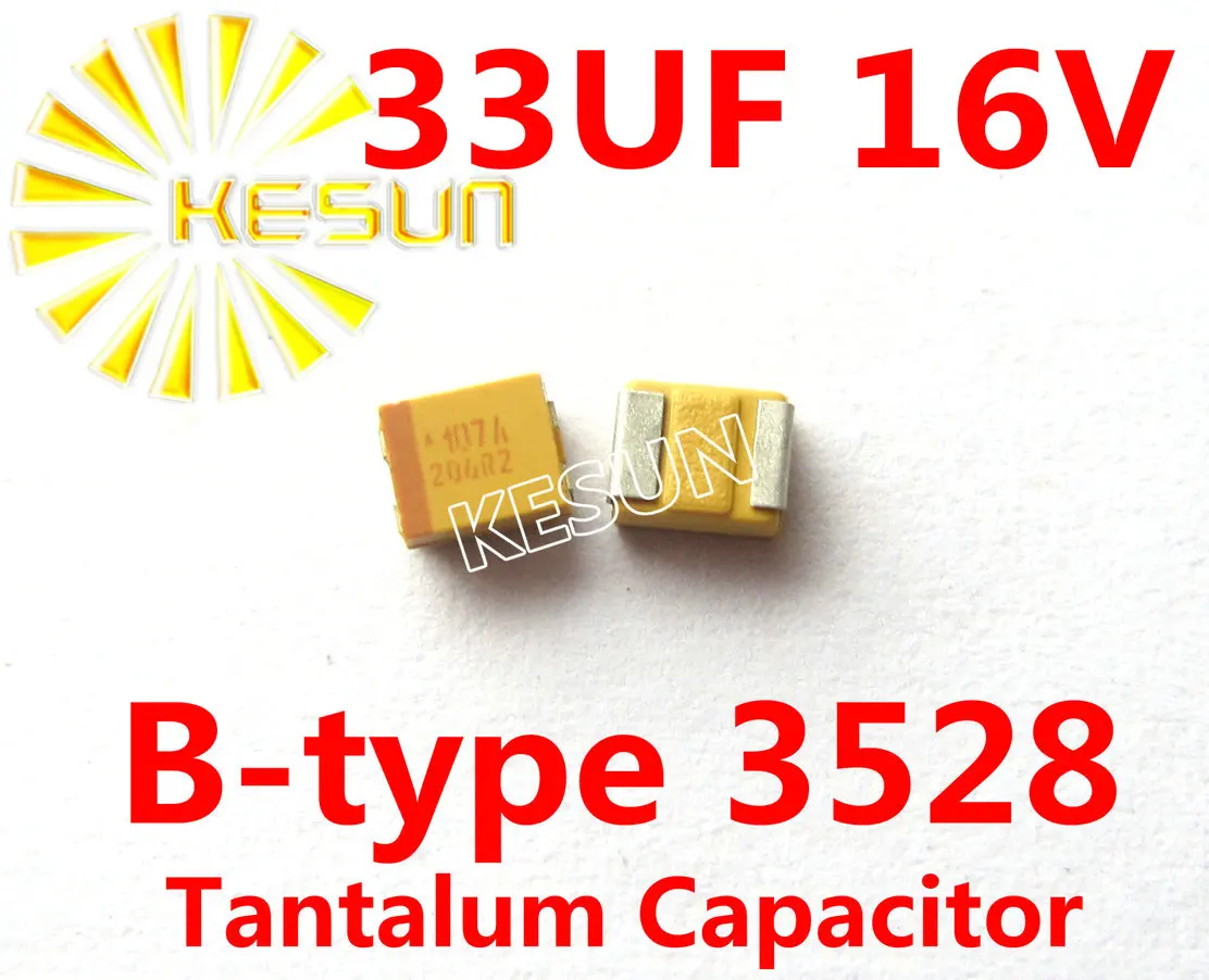 B type 3528/1210 1/2.2/3.3/4.7/10/22/33/47/100/220UF 6.3V 10V 16V 25V 35V SMD Tantalum Capacitor x100PCS
B type 3528/1210 1/2.2/3.3/4.7/10/22/33/47/100/220UF 6.3V 10V 16V 25V 35V SMD Tantalum Capacitor x100PCS