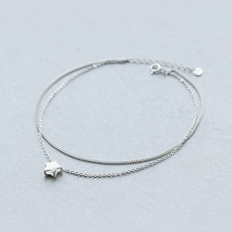 MloveAcc 925 Sterling Silver Female Anklet Chain Star Charm Double Layer Fashion Foot Chain Girl's Jewelry
MloveAcc 925 Sterling Silver Female Anklet Chain Star Charm Double Layer Fashion Foot Chain Girl's Jewelry