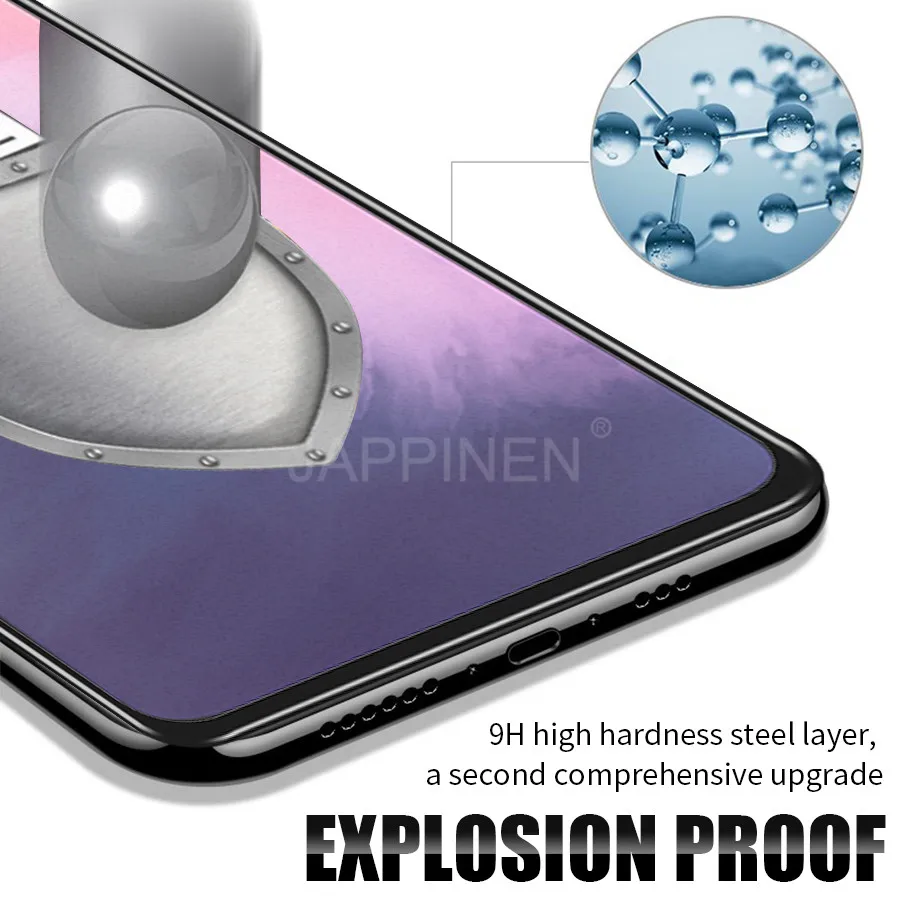 9D полное покрытие матовое закалённое стекло для Oneplus 7 6 6T 5 5T против отпечатков
