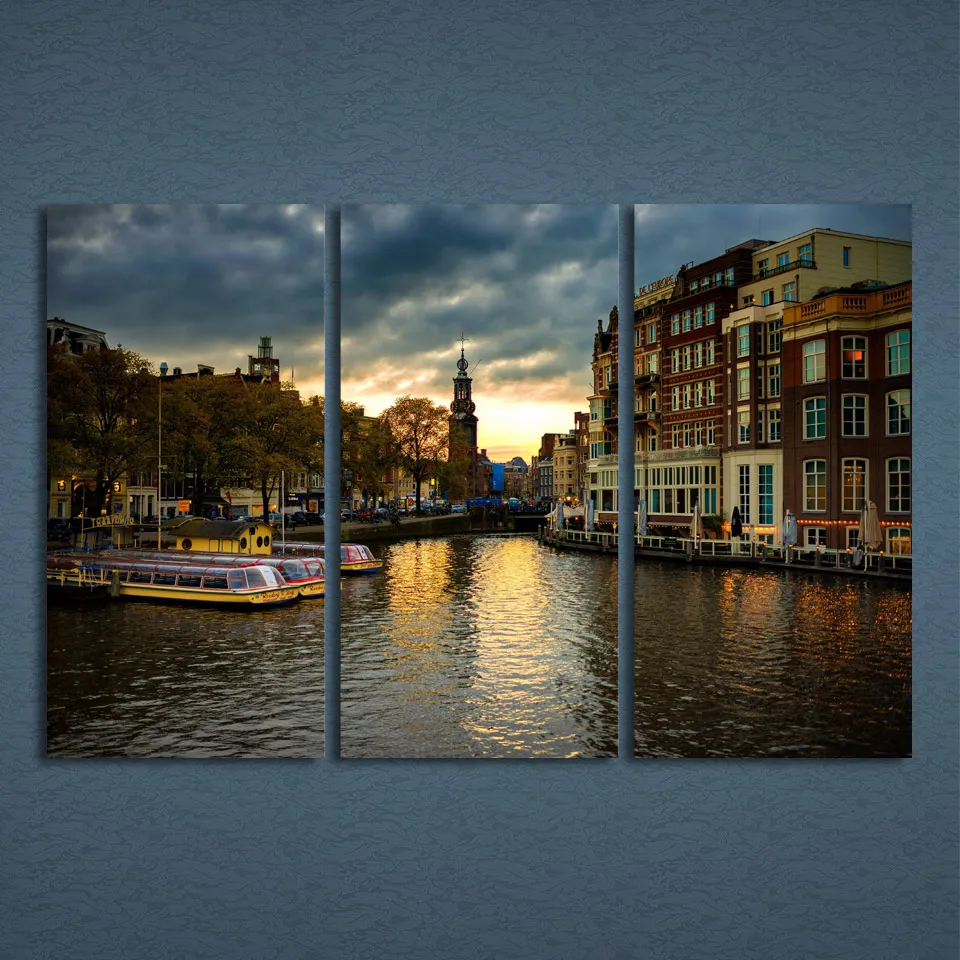 3 Panels Canvas Art Amsterdam House Canal Home Decor Wall Art Painting Canvas Prints Pictures for Living Room Poster Unframed
3 Panels Canvas Art Amsterdam House Canal Home Decor Wall Art Painting Canvas Prints Pictures for Living Room Poster Unframed