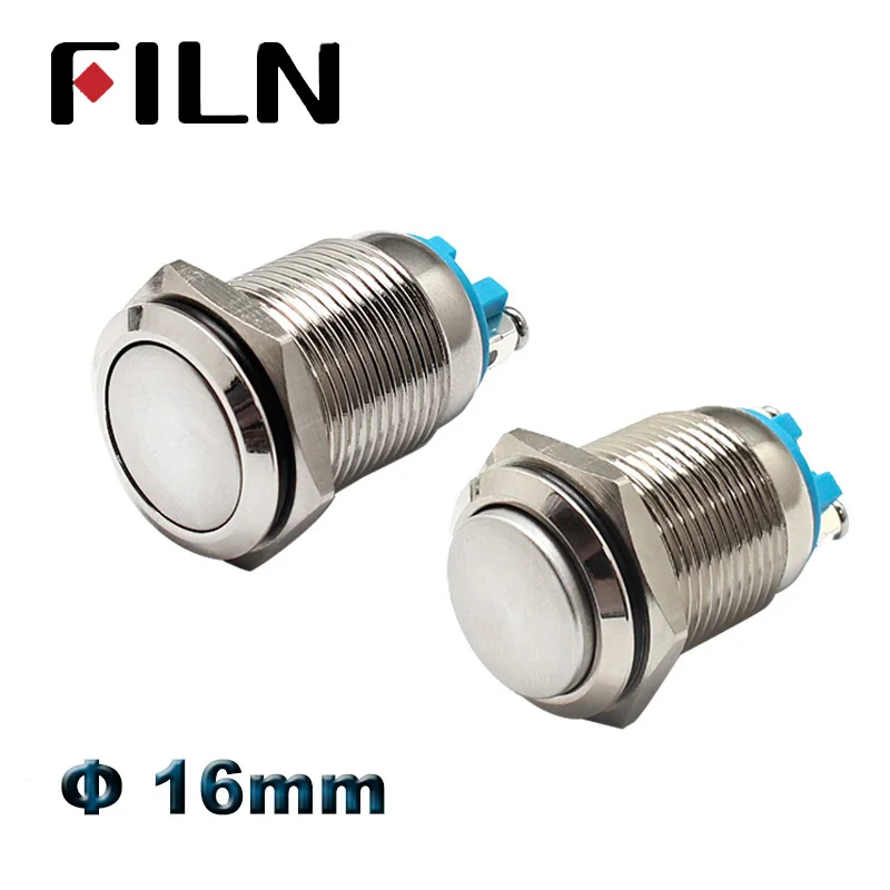 16mm flat head high head push button switch 1NO latching switch push button on off Screw Terminal
16mm flat head high head push button switch 1NO latching switch push button on off Screw Terminal
