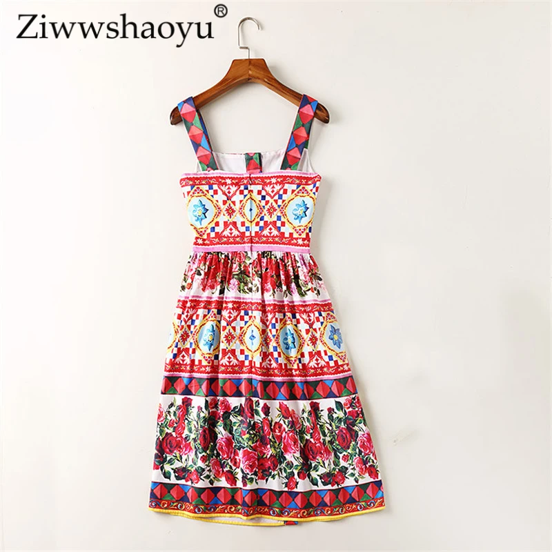 Ziwwshaoyu Summer Designer Plus Size Dress Women's High Quality Multicolor Flower Printed Front Button Spaghetti Strap Dresses
Ziwwshaoyu Summer Designer Plus Size Dress Women's High Quality Multicolor Flower Printed Front Button Spaghetti Strap Dresses