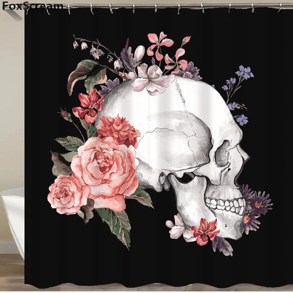 Mexican Fabric Sugar Skull show Curtains Cartoon Colored Skull Shower Curtain Bathroom Waterproof Polyester With Hooks
Mexican Fabric Sugar Skull show Curtains Cartoon Colored Skull Shower Curtain Bathroom Waterproof Polyester With Hooks