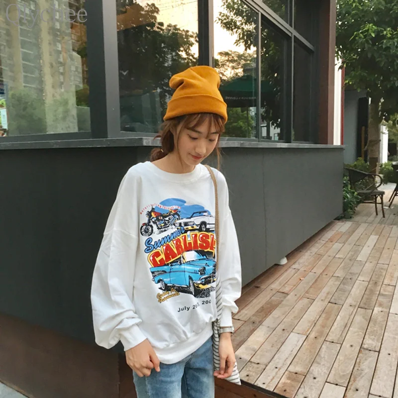 Foacl20 Autumn Summer Women Streetwear Harajuku Tee Top Personality Car T Shirt Long Sleeve BF Style Casual Loose T Shirt
Foacl20 Autumn Summer Women Streetwear Harajuku Tee Top Personality Car T Shirt Long Sleeve BF Style Casual Loose T Shirt