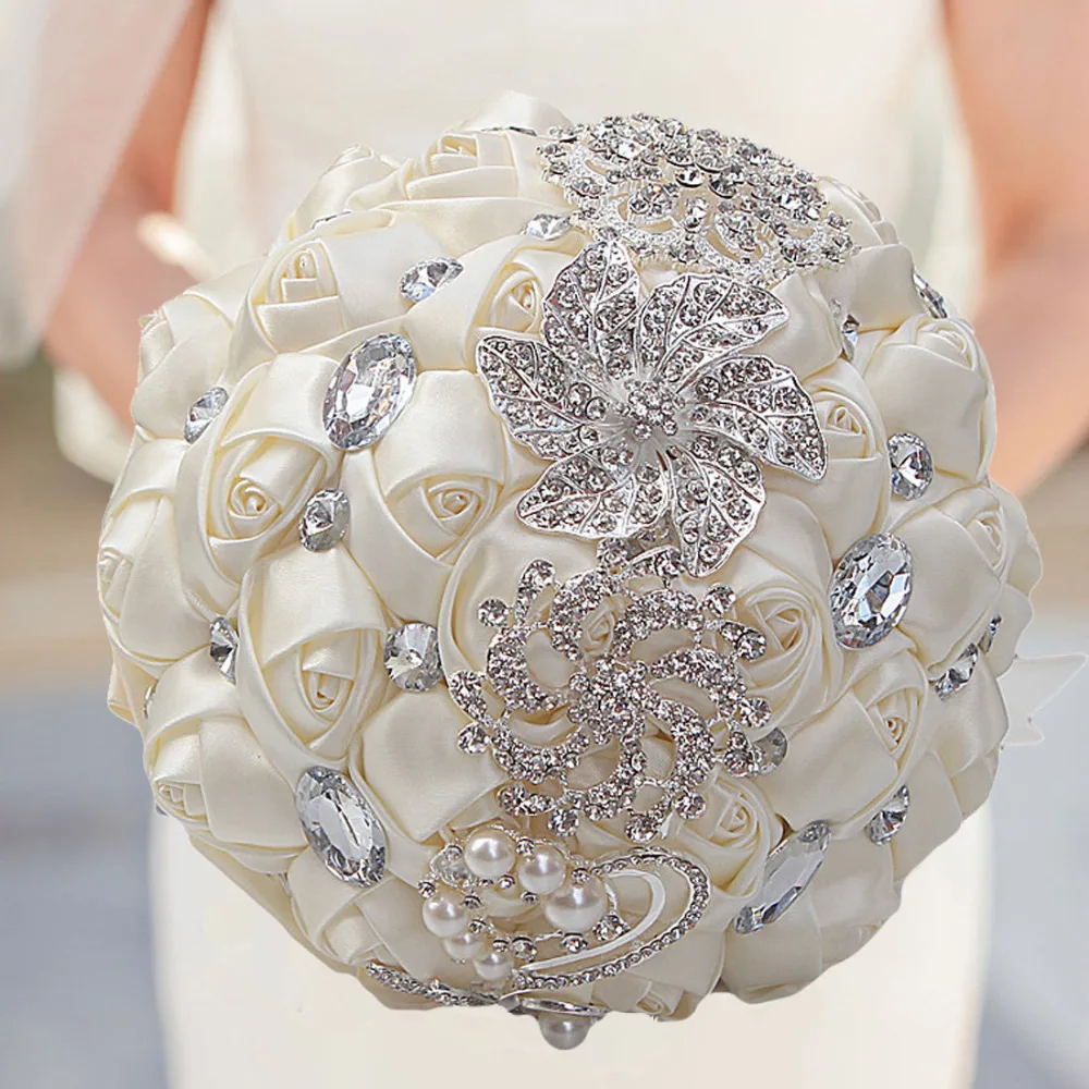 AYiCuthia Stunning Wedding flowers White Bridesmaid Bridal Bouquets artificial Rose Wedding Bouquet S43
AYiCuthia Stunning Wedding flowers White Bridesmaid Bridal Bouquets artificial Rose Wedding Bouquet S43