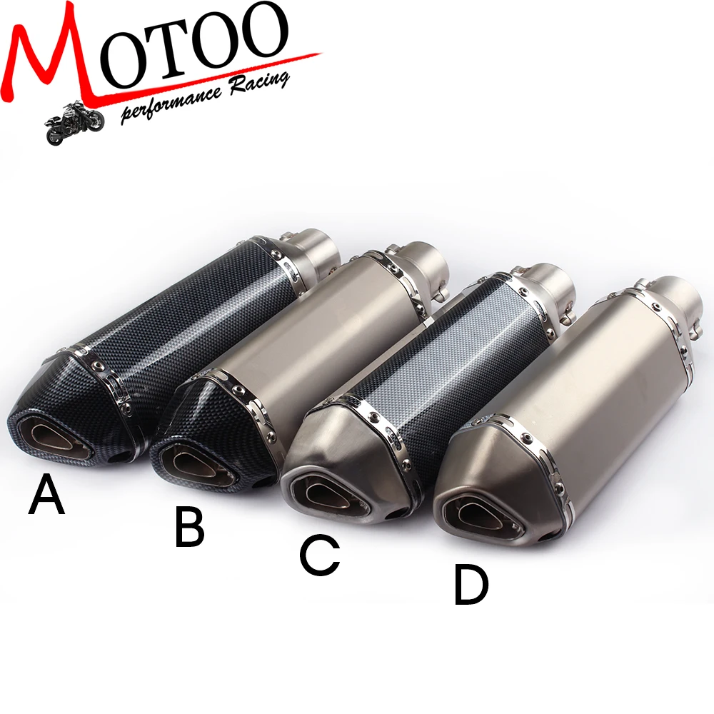 Motoo - Universal 36-51mm Motorcycle exhaust Modified Scooter Exhaust Muffle GY6 for HONDA R1 R3 R6 FZ6 ATV Dirt bike exhaust
Motoo - Universal 36-51mm Motorcycle exhaust Modified Scooter Exhaust Muffle GY6 for HONDA R1 R3 R6 FZ6 ATV Dirt bike exhaust