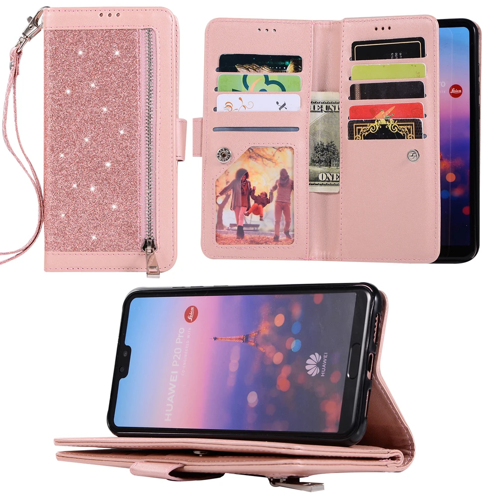 Чехол бумажник премиум класса из искусственной кожи для huawei mate 20 Pro/20 Lite/mate 10 Pro/P20