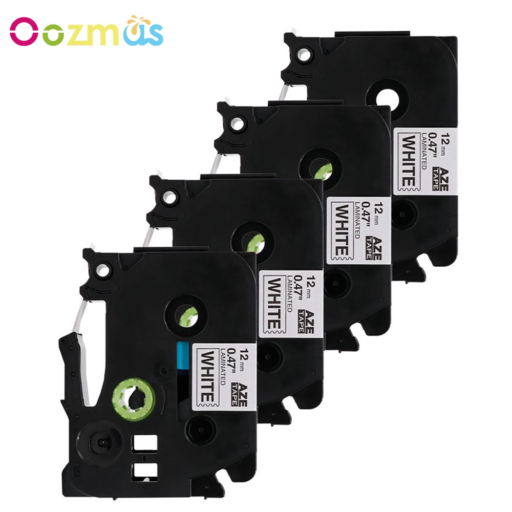 Oozmas 4 шт. 12 мм Brother P Touch TZe 231 черный на белом совместимый Tz231 ленточный принтер|Ленты