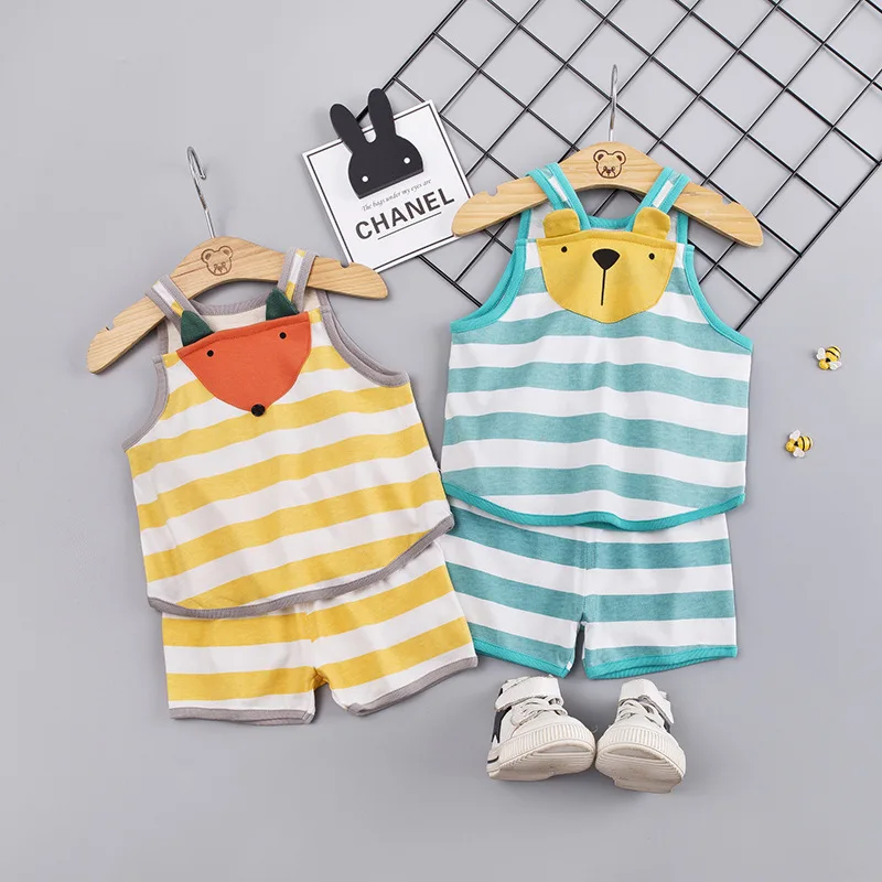 Summer Cute Cartoon 2PCS Kids Baby Boys Girls Stripe Floral Vest Top Shorts Pants Set Clothes Kids Pajamas Girls Clothing Sets
Summer Cute Cartoon 2PCS Kids Baby Boys Girls Stripe Floral Vest Top Shorts Pants Set Clothes Kids Pajamas Girls Clothing Sets