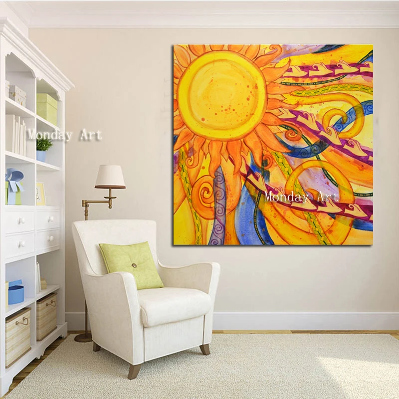 Abstract painting handmade modern wall art canvas pictures large sun painting wall painting wall decor painting for living room
Abstract painting handmade modern wall art canvas pictures large sun painting wall painting wall decor painting for living room