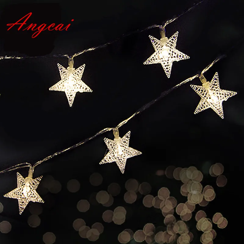 

2M 3M 4M 5M 20M Battery operated 10M AC110-220V plug in String Fairy novelty lights LED star Flower Christmas Home Garland Decor