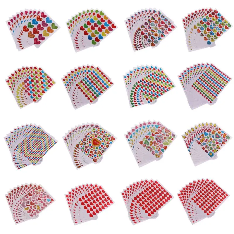 10 Sheets Heart Stickers Love Decorative Sticker Kids Envelopes Cards Craft Scrapbooking Party Favors Prize Class Rewards Award
10 Sheets Heart Stickers Love Decorative Sticker Kids Envelopes Cards Craft Scrapbooking Party Favors Prize Class Rewards Award