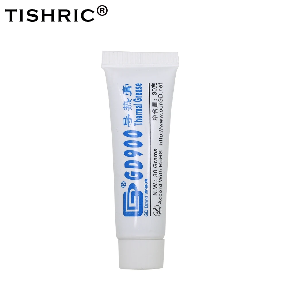 TISHRIC 30g GD900 Thermal Grease Thermal Paste For Processors Heatsink Plaster Liquid Metal Water Cooling Cooler
TISHRIC 30g GD900 Thermal Grease Thermal Paste For Processors Heatsink Plaster Liquid Metal Water Cooling Cooler