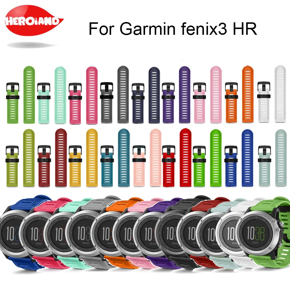 Colorful 26mm Width Outdoor Sport Silicone wrist Strap Watchband Replacement bracelte for Garmin Fenix 3/3 HR/5x watch Band
Colorful 26mm Width Outdoor Sport Silicone wrist Strap Watchband Replacement bracelte for Garmin Fenix 3/3 HR/5x watch Band
