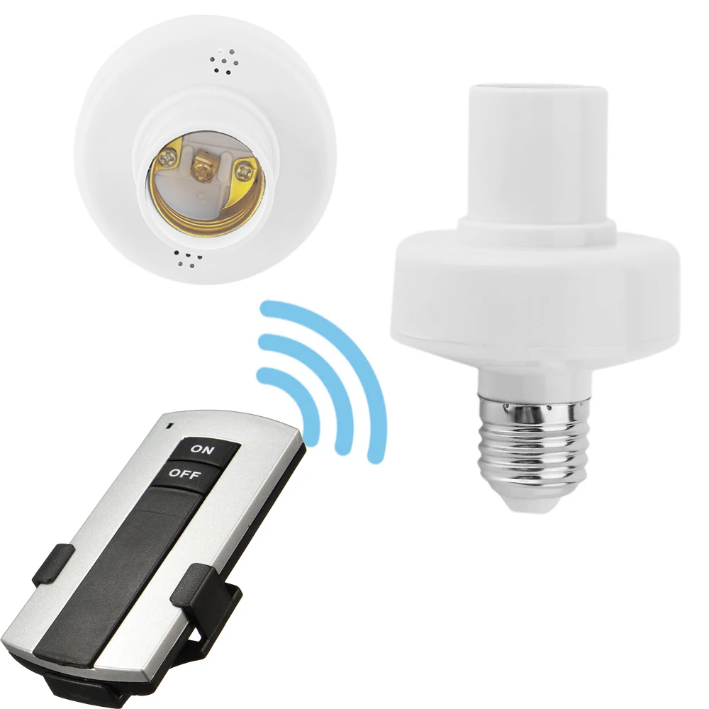 Remote Control E27 Light Bulb Base Holder Socket e27 Screw On/off Switch Remote Control 315mhz Holder For Smart Home life
Remote Control E27 Light Bulb Base Holder Socket e27 Screw On/off Switch Remote Control 315mhz Holder For Smart Home life